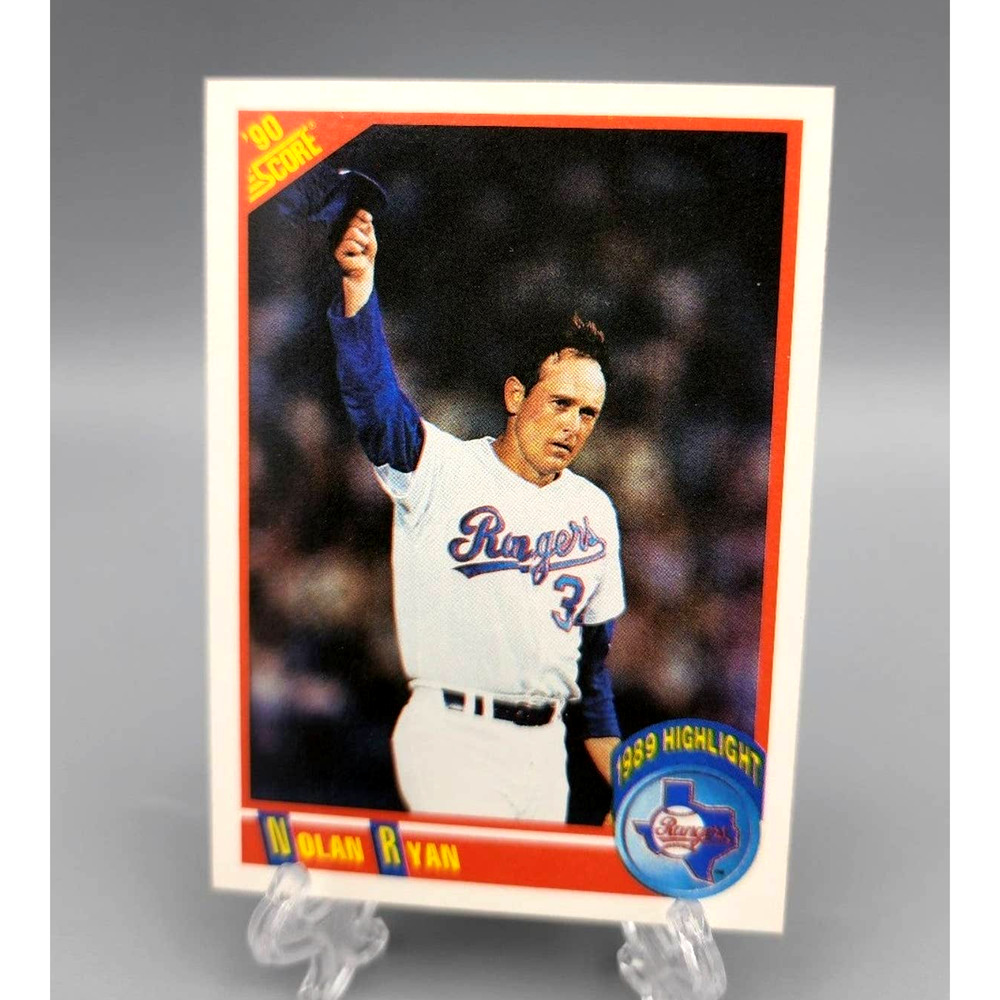 Nolan Ryan 1990 Score #696 Nolan Ryan 5,000 K's 1989 Highlight Baseball Card